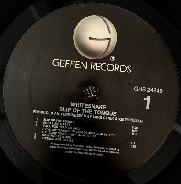 Whitesnake - Slip Of The Tongue | Geffen Records (GHS 24249) - 3