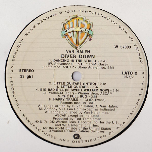 Van Halen - Diver Down | Warner Bros. Records (W 57003) - 4