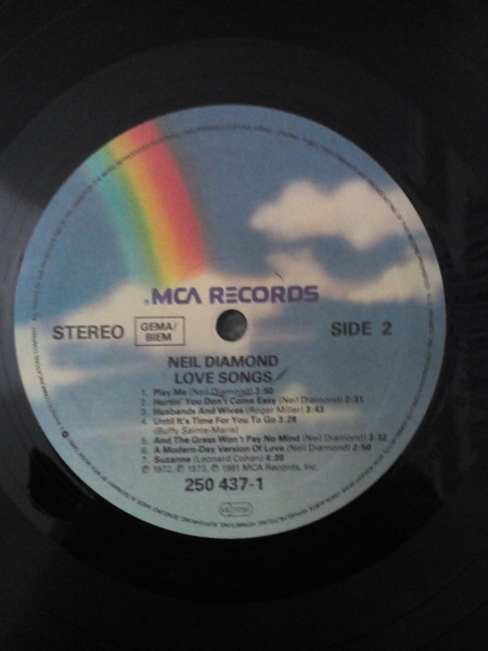 Neil Diamond - Love Songs | MCA Records (250 437-1) - 3