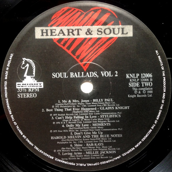 Various - Soul Ballads Volume 2 | Knight Records (KNLP 12006) - 4