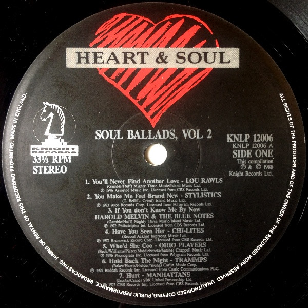 Various - Soul Ballads Volume 2 | Knight Records (KNLP 12006) - 3