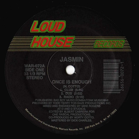 Jasmin - Once Is Enough | Loudhouse Records (WAR-072) Jasmin - Once Is Enough | Loudhouse Records (WAR-072)