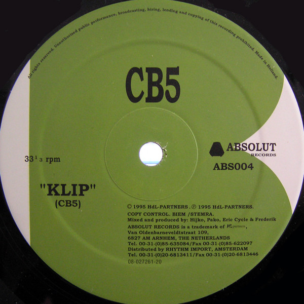 CB5 - Hello / Klip | Absolut Records (ABS004) - 3