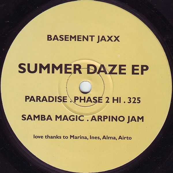Basement Jaxx - Summer Daze EP | Atlantic Jaxx (JAXX 003)