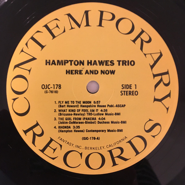Hampton Hawes Trio - Here And Now | Original Jazz Classics (OJC-178) - 3 Hampton Hawes Trio - Here And Now | Original Jazz Classics (OJC-178) - 3