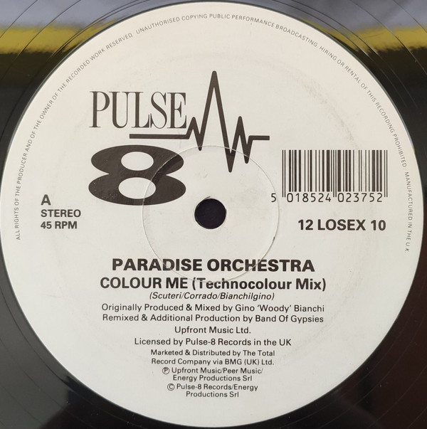 Paradise Orchestra - Colour Me | Pulse-8 Records (12 LOSEX 10)