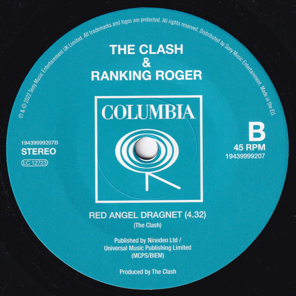 The Clash & Ranking Roger - Rock The Casbah • Red Angel Dragnet | Columbia (19439999207) - 4