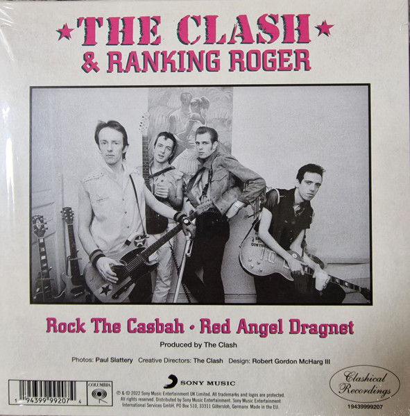 The Clash & Ranking Roger - Rock The Casbah • Red Angel Dragnet | Columbia (19439999207) - 2