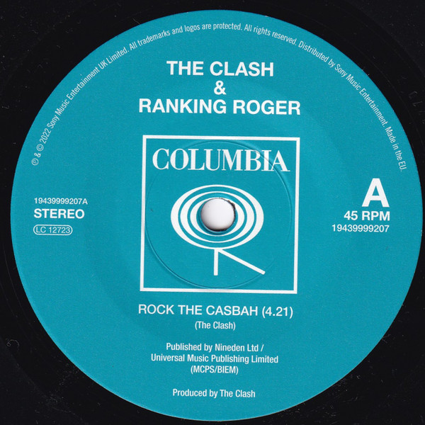The Clash & Ranking Roger - Rock The Casbah • Red Angel Dragnet | Columbia (19439999207) - 3