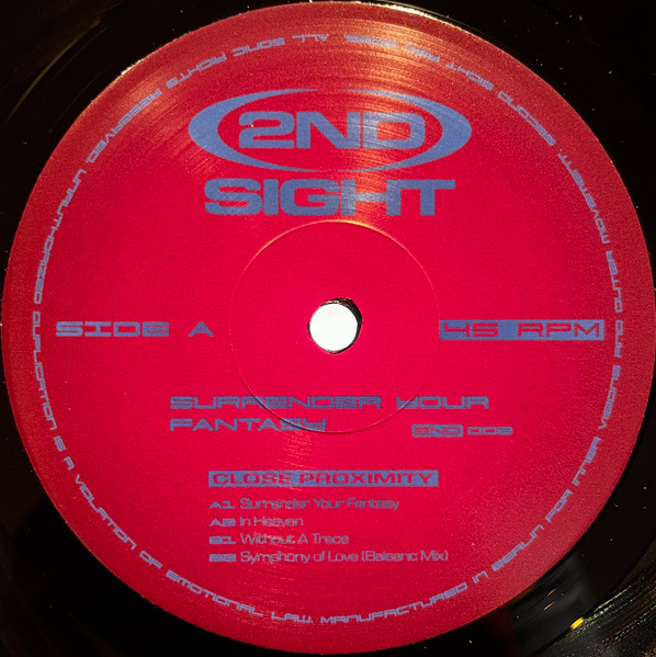 CLOSE PROXIMITY - Surrender Your Fantasy | Second Sight (2ND002) - main