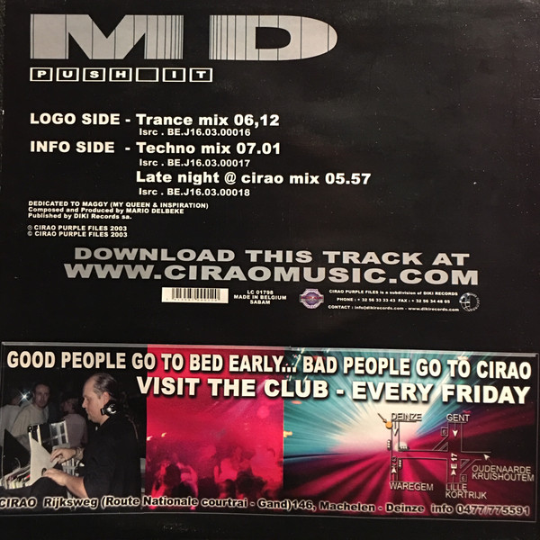 DJ M.D. - Push It | Cirao Purple Files (CPF 001) - 2