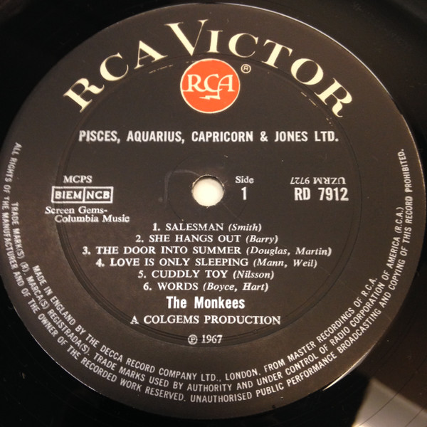 The Monkees - Pisces, Aquarius, Capricorn & Jones Ltd. | RCA Victor (RD-7912) - 3