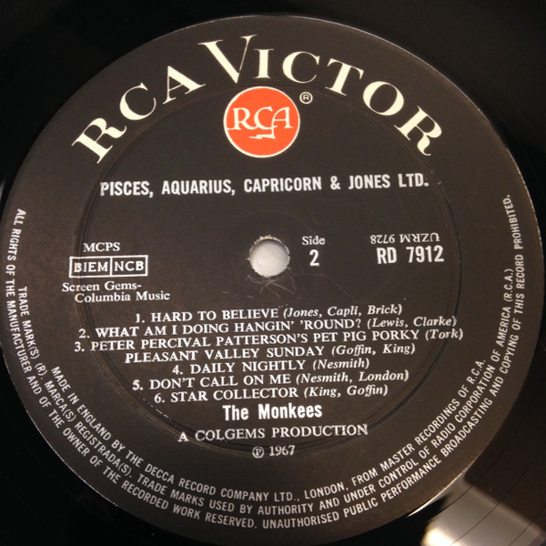 The Monkees - Pisces, Aquarius, Capricorn & Jones Ltd. | RCA Victor (RD-7912) - 4