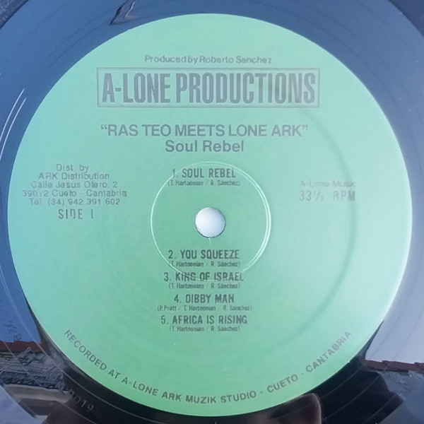 Ras Teo meets Lone Ark - Soul Rebel | A-Lone Productions (ARKLP-019) - 3
