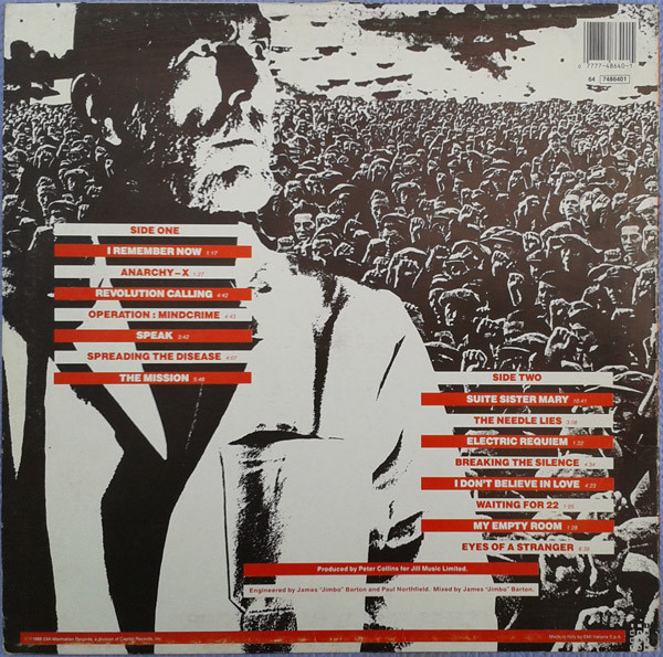 Queensrÿche - Operation: Mindcrime | EMI-Manhattan Records (64 7486401) - 2 Queensrÿche - Operation: Mindcrime | EMI-Manhattan Records (64 7486401) - 2