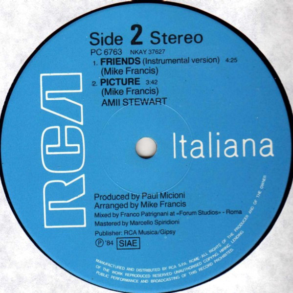 Amii Stewart - Friends (Extended Version) | RCA (PC 6763) - 4 Amii Stewart - Friends (Extended Version) | RCA (PC 6763) - 4