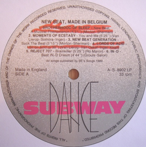 Various - New Beat, Made In Belgium | Antler-Subway (A-S-8902 LP) - 3