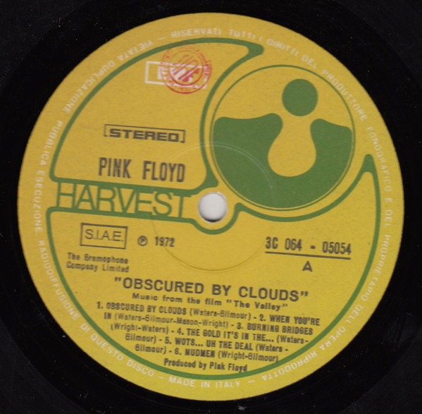 Pink Floyd - Obscured By Clouds | Harvest (3C 064 - 05054) - 3 Pink Floyd - Obscured By Clouds | Harvest (3C 064 - 05054) - 3