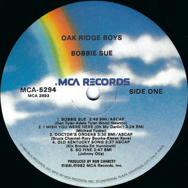 The Oak Ridge Boys - Bobbie Sue | MCA Records (MCA-5294) - 3 The Oak Ridge Boys - Bobbie Sue | MCA Records (MCA-5294) - 3