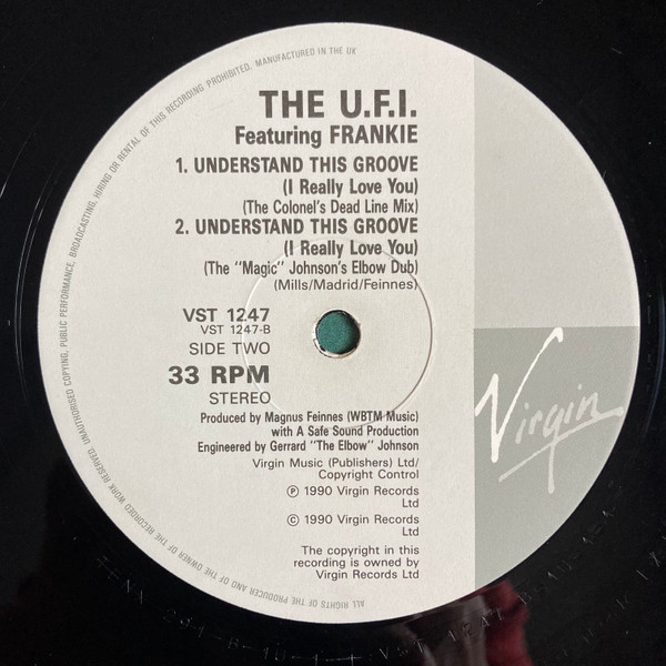 UFI Featuring Frankë Pharoah - Understand This Groove (I Really Love You) | Virgin (VST 1247) - 3 UFI Featuring Frankë Pharoah - Understand This Groove (I Really Love You) | Virgin (VST 1247) - 3