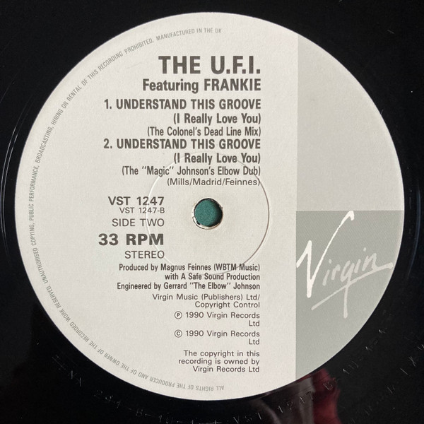 UFI Featuring Frankë Pharoah - Understand This Groove (I Really Love You) | Virgin (VST 1247) - 4 UFI Featuring Frankë Pharoah - Understand This Groove (I Really Love You) | Virgin (VST 1247) - 4