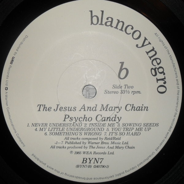The Jesus And Mary Chain - Psychocandy | Blanco Y Negro (BYN 7) - 4