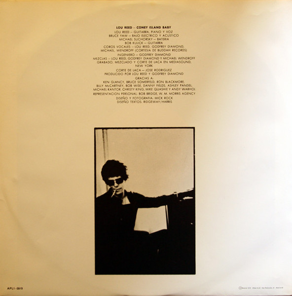 Lou Reed - Coney Island Baby | RCA Victor (APL1-0915) - 4 Lou Reed - Coney Island Baby | RCA Victor (APL1-0915) - 4
