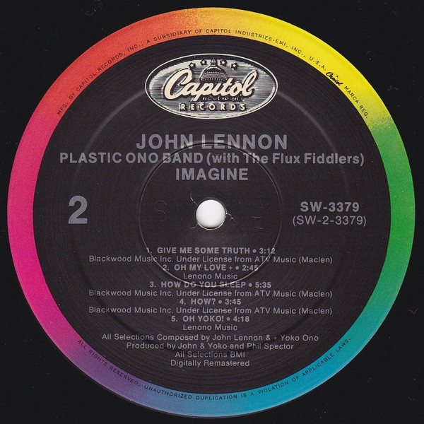 John Lennon - Imagine | Capitol Records (SW-3379) - 4