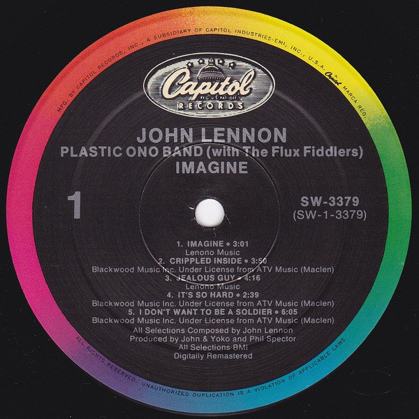 John Lennon - Imagine | Capitol Records (SW-3379) - 3