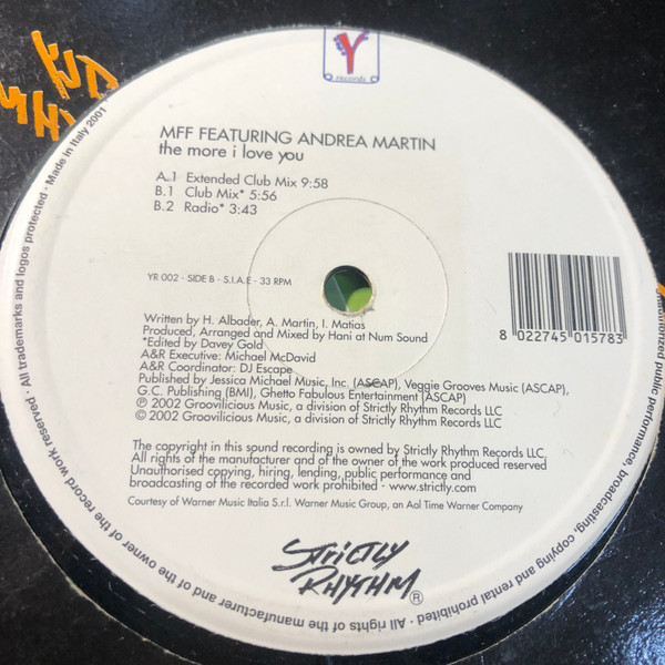 Magnetic: Fields: Forever Featuring  Andrea Martin - The More I Love You | Y Records (YR 002)