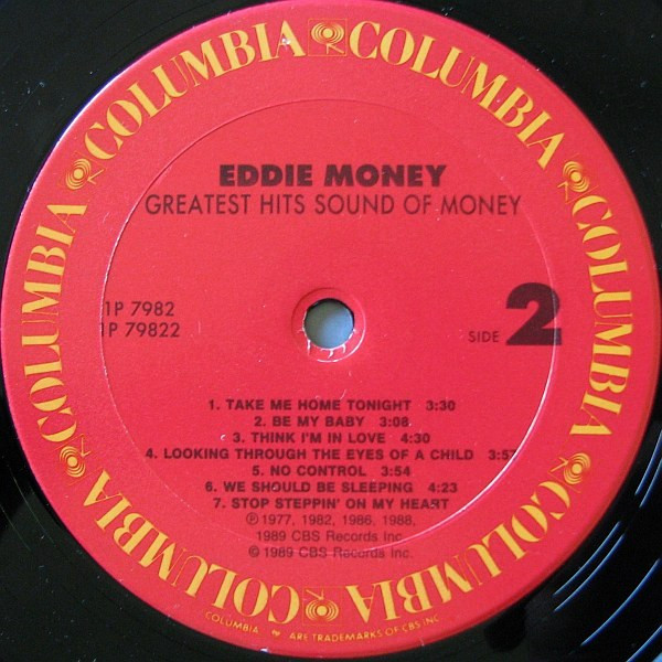 Eddie Money - Greatest Hits Sound Of Money | Columbia (1P 7982) - 4 Eddie Money - Greatest Hits Sound Of Money | Columbia (1P 7982) - 4