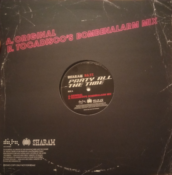 Sharam - P.A.T.T. (Party All The Time) | Data Records (DATA138P1A2) - 2