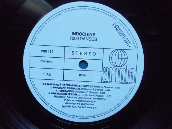 Indochine - 7000 Danses | Ariola (208 459) - 3