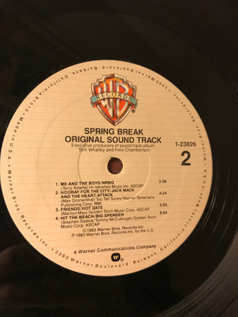 Various - Spring Break - Original Sound Track | Warner Bros. Records (9 23826-1)