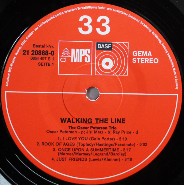 The Oscar Peterson Trio - Walking The Line | MPS Records (21 20868-0) - 3