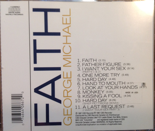 George Michael - Faith [CD] | Columbia (CK 40867) - 4