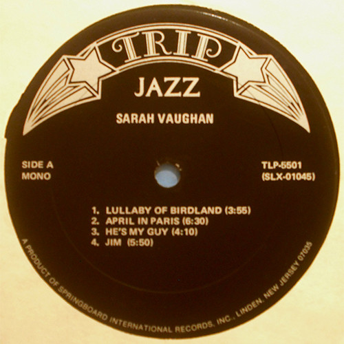 Sarah Vaughan - Sarah Vaughan | Trip (TLP-5501) - 3