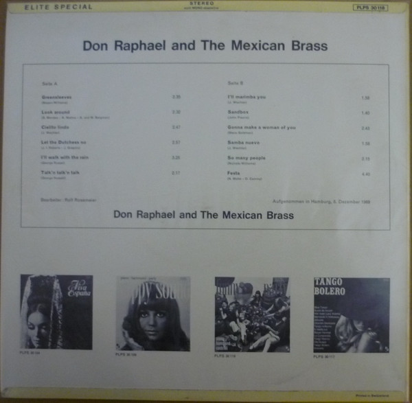 Don Raphael And The Mexican Brass - Don Raphael And The Mexican Brass | Elite Special (PLPS 30118) - 2