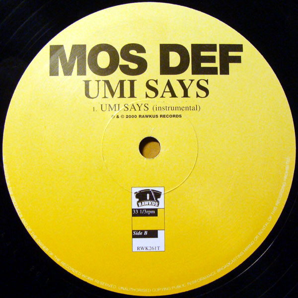 Mos Def - Umi Says | Rawkus (RWK261T) - 4
