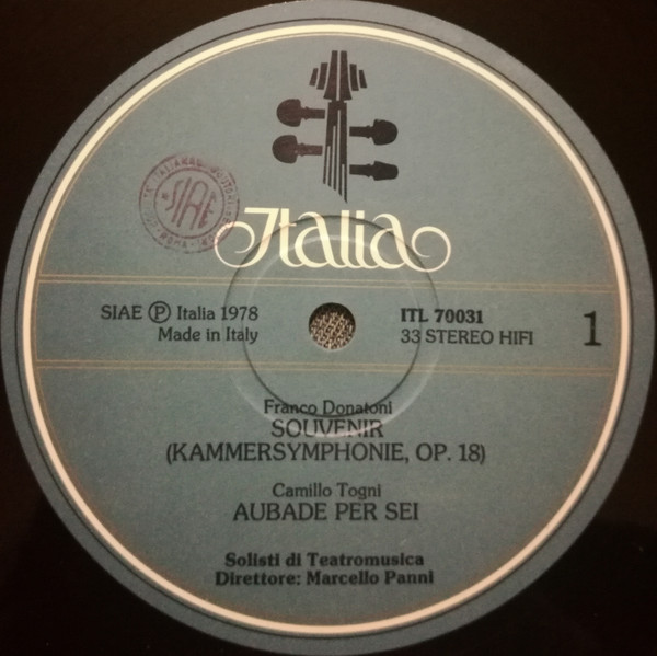 Franco Donatoni / Camillo Togni / Bruno Maderna / Aldo Clementi - Musica Cameristica Contemporanea | Italia (ITL 70031) - 3