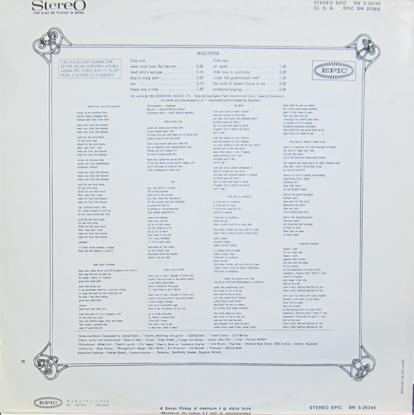 Donovan - Wear Your Love Like Heaven | Epic (BN S-26349) - 2