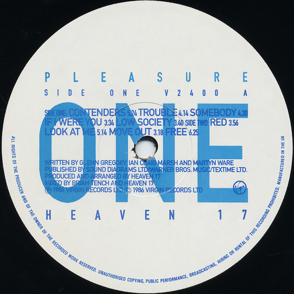 Heaven 17 - Pleasure One | Virgin (V 2400) - 3 Heaven 17 - Pleasure One | Virgin (V 2400) - 3
