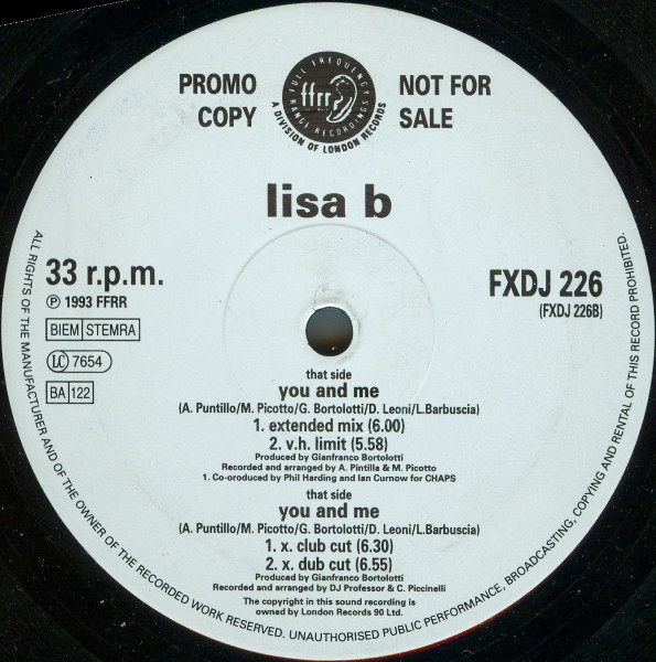 Lisa B - You And Me | FFRR (FXDJ 226)