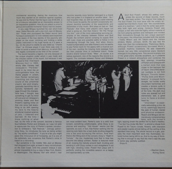 Charlie Parker , Dizzy Gillespie , Bud Powell , Charles Mingus , Max Roach - The Greatest Jazz Concert Ever | Prestige (PR 24024) - 4