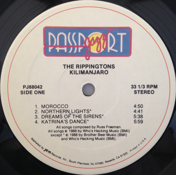 The Rippingtons Featuring Russ Freeman - Kilimanjaro | Passport Jazz (PJ 88042) - 3