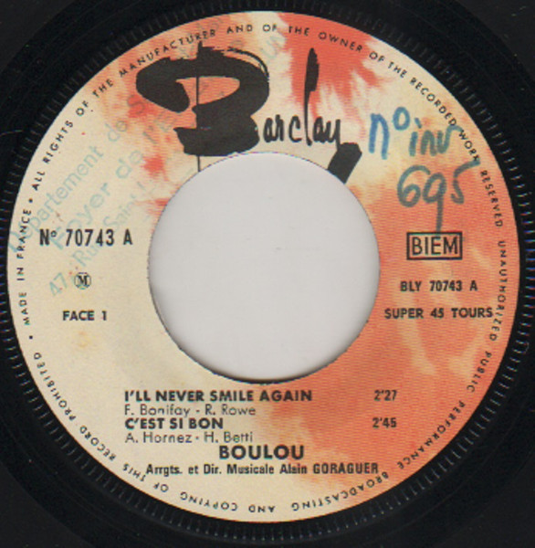 Boulou Ferré - I'll Never Smile Again | Barclay (70743) - 3