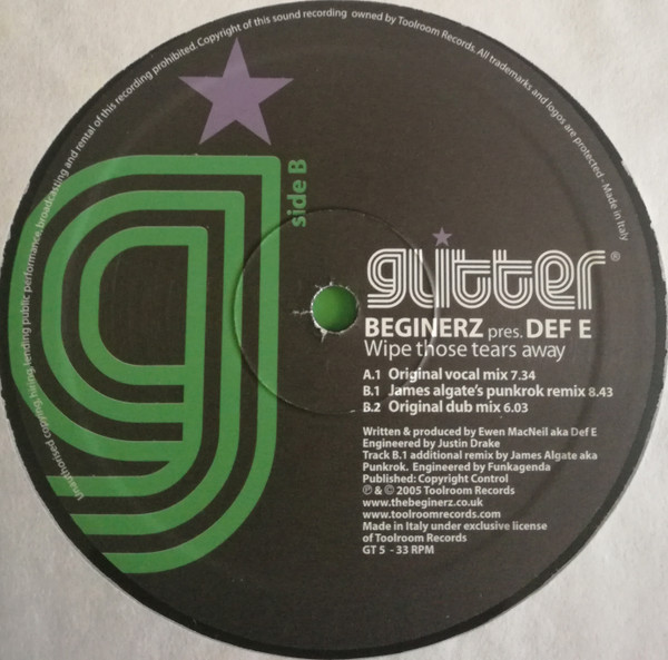 The Beginerz Pres. Def E - Wipe Those Tears Away | Glitter (GT 5) - 3