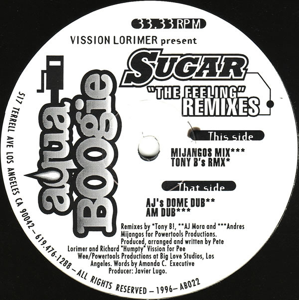 Vission Lorimer Presents Sugar - The Feeling (Remixes) | Aqua Boogie Records (AB022)