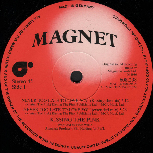 Kissing The Pink - Never Too Late To Love You | Magnet (608.298) - 3