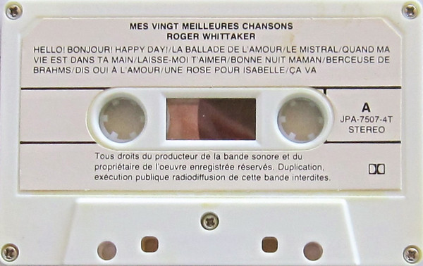 Roger Whittaker - Mes 20 Meilleures Chansons | Promo Son (JPA-7507-4T)